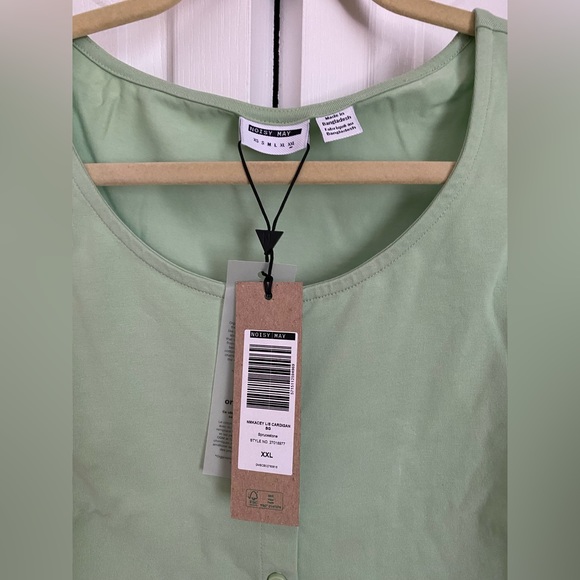 Noisy May Crop Cardigan XXL Mint Green *nwt - Picture 3 of 4